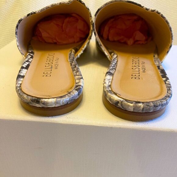 Bells & Becks snake skin leather slide on loafers made in Italy size 36 or 5.5 - Picture 5 of 9